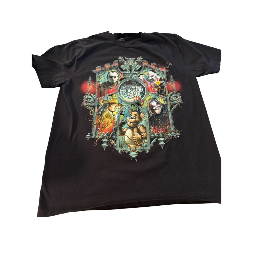 Universal Studios Halloween Horror Nights 2023 T-Shirt Black Medium Freddy Jason